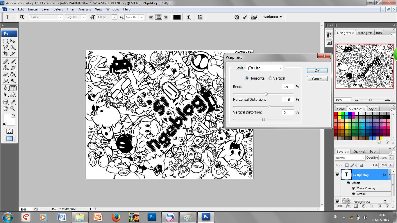 Tutorial Membuat Doodle Name Art Di Photoshop Si Ngeblog