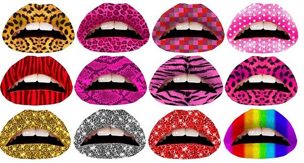 violent lips temporary lip tattoos gives a theatrically dramatic makeup look