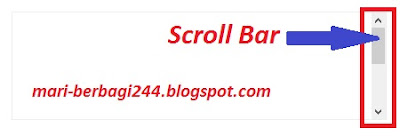 Cara Membuat Scroll Bar Di Postingan Blog