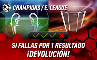 sportium Champions + E.League: Combinada 'con seguro' 6-8 agosto 2019