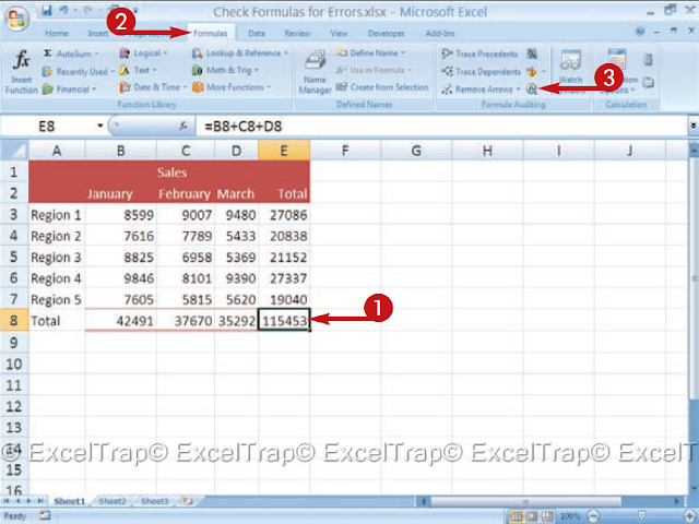 1 Click on the cell containing the  formula you want to verify.  2 Click the Formulas tab.  3 Click Evaluate formulas in the  Formula Audit Group.