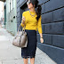 Fashionable Lace Skirt Yellow