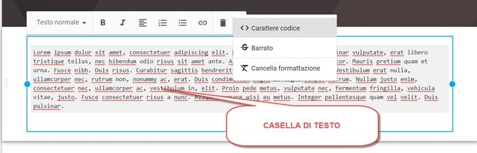 casella-testo-google-sites