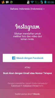 Masuk Instagram Dengan Faceboo