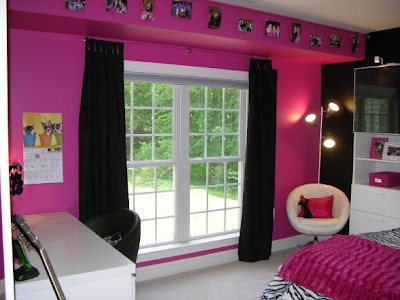 Hot Pink And Black Zebra Bedroom!