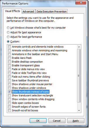  Picture/Photo/Image ThumbNail Previews not showing in Windows 7 [Solved]