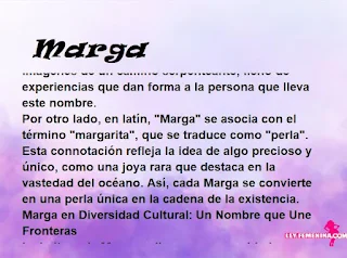 ▷ Significado del nombre Marga