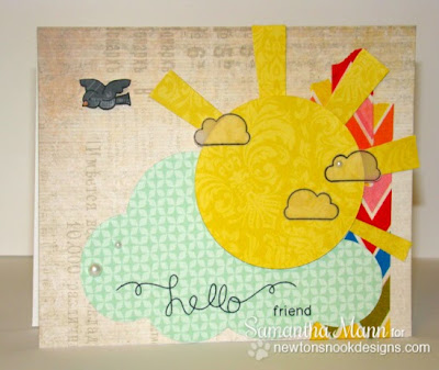 Hello friend card using Winged Wishes Stamp set