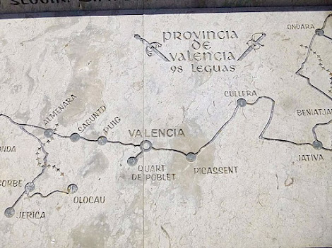Imagen: Mapa en relieve del Camino del destierro del Cid (Vivar del Cid, Burgos)