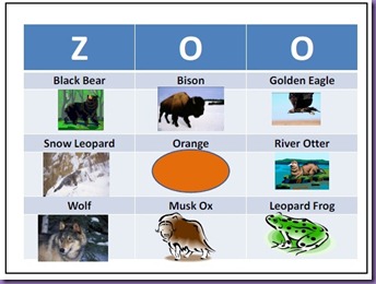 zoo bingo