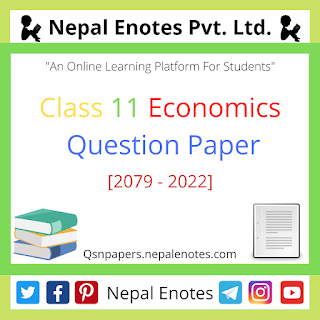 Class 11 Economics Question Paper 2079 - 2022