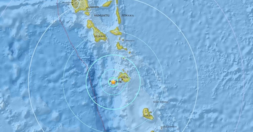 TERREMOTO EN VANUATU de magnitud 6.1 y Alerta de Tsunami (Hoy Jueves 21 Junio 2018) Sismo Temblor EPICENTRO - Océano Pacífico - Port Vila - USGS