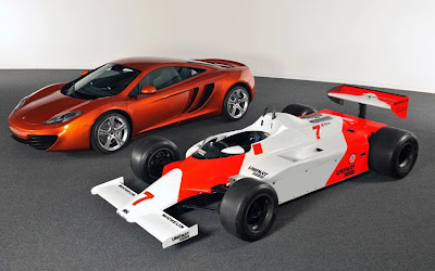 2011 McLaren MP4-12C with F1 Car