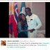 Kenya Moore congratulates Tonye Cole as he graduates from Harvard