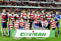 GRANADA C. F. - Granada, España - Temporada 2015-16 - Miguel Lopes, Javi Márquez, Success, Peñaranda, Biraghi, Rubén Pérez, Fran Rico, Lombán, Robert Ibañez, Babin y Andrés Fernández - GRANADA C. F. 2 (Laporte p. p., Success) ATHLETIC CLUB DE BILBAO 0 - 22/11/2015 - Liga de 1ª División, jornada 12 - Granada, estadio Nuevo Los Cármenes