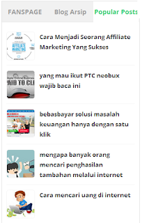 Cara Membuat Widget Popular Post, Recent Post, Random Post, Dan Related Post Di Blog