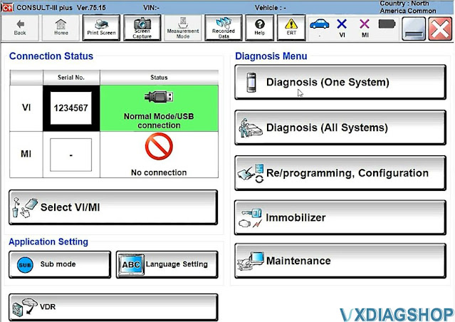 VXDIAG VCX SE Tested with Nissan Consult+ 5