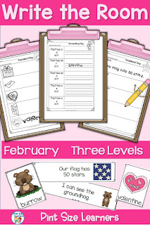 February Write the Room | Valentine's Day | President's Day | Groundhog Day This February Write the Room resources is perfect for the entire month of February. This downloadable resource includes Write the Room activities for three different holidays / themes for February: Valentine's Day | President's Day | Groundhog Day  In addition, each theme includes 3 different response sheets for easy differentiation.