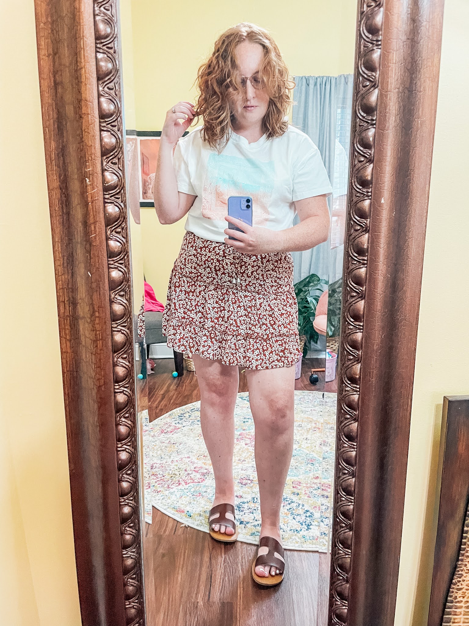 beach-tshirt-floral-skirt