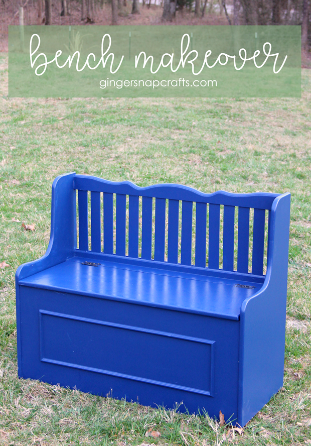 bench makeover at GingerSnapCrafts.com #decoart #decoartprojects #DIY
