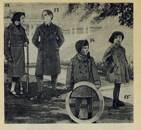 дети в модной одежде 1937 года
