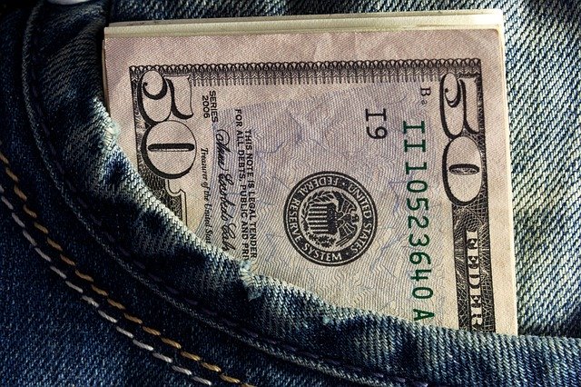 $50 bill in Jean Pocket