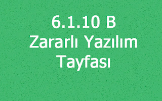 6.1.10 B - Zararlı Yazılım Tayfası