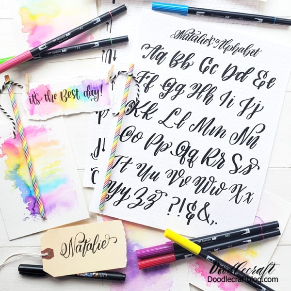 Here's some fun ideas for your hand lettering journey: Start an Instagram page JUST for your hand lettering posts Use hand lettering as a relaxing therapy at the end of a busy day Offer your skills during the holidays at local stores for hand written tags for gifts Teach classes to the local Girl Scouts/Youth groups/Shelters Offer classes at the local Library Digitize your Hand lettering work and make merchandise to sell Hand letter cards for holiday, occasion or greeting cards Make custom cake toppers Holiday Gift Tags  Make custom wall art and home decor Paint hand lettered store windows Write menus on chalkboards Addressing envelopes Open an Etsy shop for custom work Set up a business and do full wedding suites Write name bookmarks for a kids class at a local school Leave notes around town to brighten others day