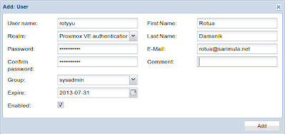 Membuat user Proxmox 2.3