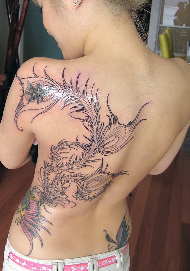 A very unique tattoo designs for girls Tattoo design with a phoenix picture 