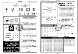 Thai Lottery 4pc Paper
