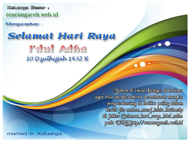 Selamat hari Raya Idul Adha 1432 H - Rencong Aceh Blognews