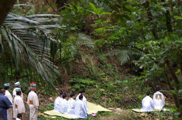 worship at a spring in jungle