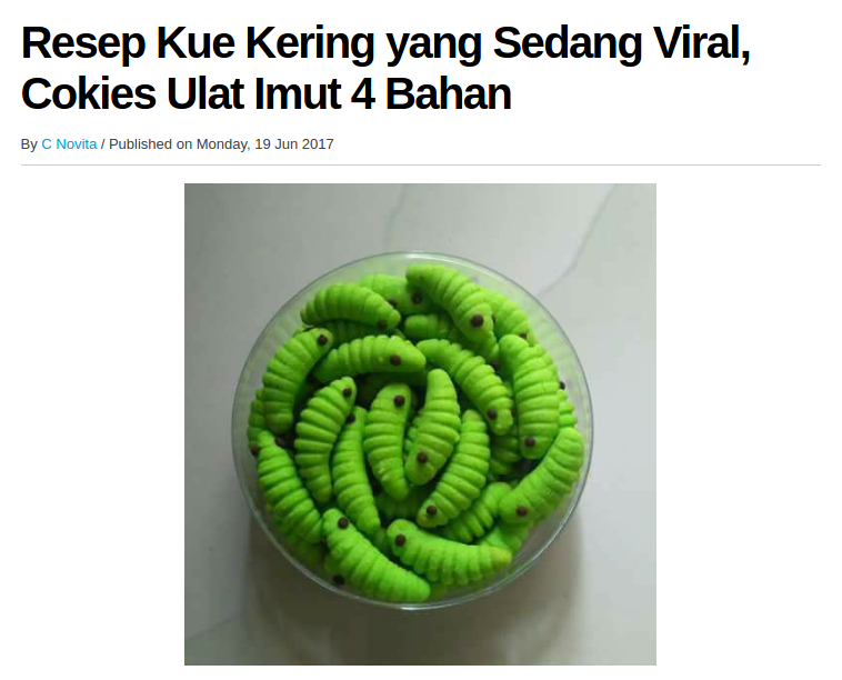 Membuat Kue Lucu Bentuk Ulat yang Sedang Hits, Ternyata 