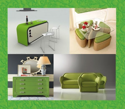 Green furniture to beautify the balance room house, Furniture, Handicraft Design
