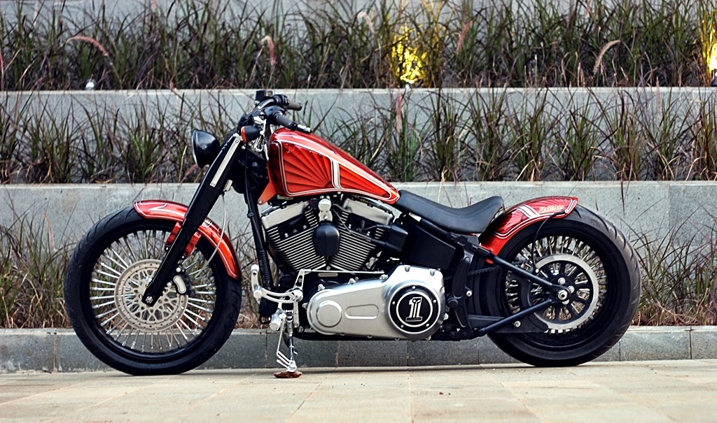 Foto Modifikasi Motor Harley-Davidson Softail Fatboy Lo Keren Terbaru
