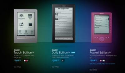 eReader From Sony,Pocket Edition,Touch Edition,Daily Edition