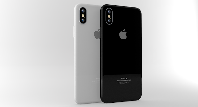 Apple iphone X White and Gray 3D model