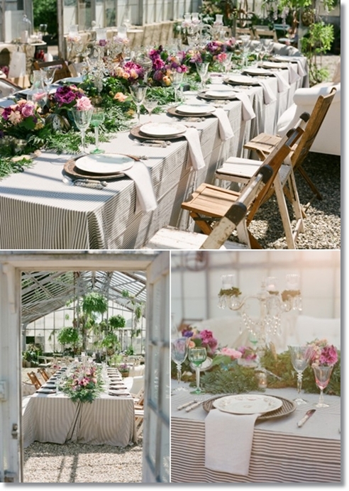 dukning bröllop, inspiration dukning, dukning i växthus, dinner setting in green house, wedding in green house