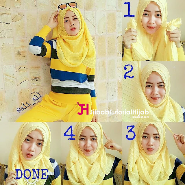 Tutorial Hijab Pashmina - cara memakai jilbab sederhana untuk sehari-hari gambar terbaru