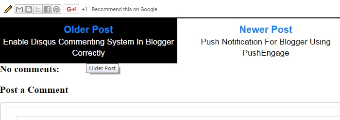 Blogger Older Newer Posts Button With Post Title