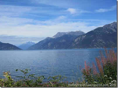 Looking out on Lynn Canal, toward Skagway, where Nancy took the Fast Ferry.