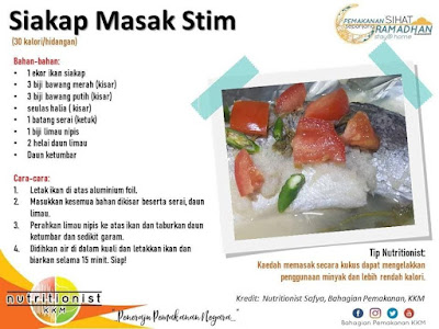 menu berbuka puasa dan sahur simple siakap stim