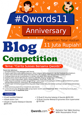 Blog Competition #Qwords11 Anniversary Total Hadiah 11 Juta