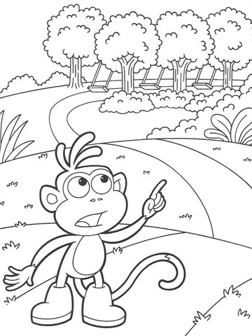 Desenho Para Colorir Dora a aventureira na selva para pintar e colorir