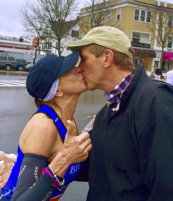 Woman seeking man she kissed at marathon hears from his wife