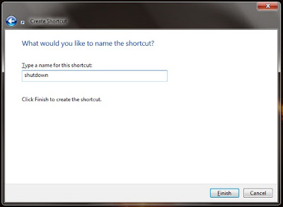 cara membuat shortcut shutdown