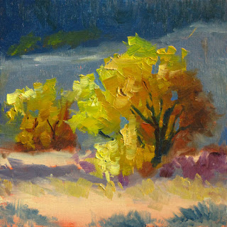landscape fall colors oil painting by Steve Ellison - artist in Reno, Nevada