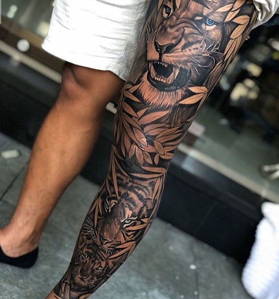 60 tatuagens masculinas para fazer nas pernas