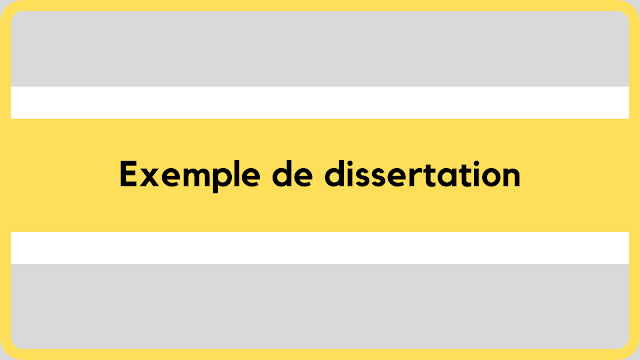 Exemple de dissertation